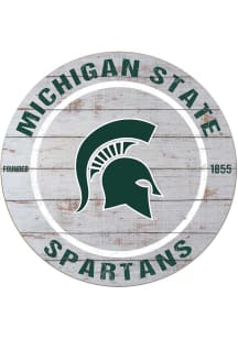 KH Sports Fan Michigan State Spartans 20x20 Weathered Circle Sign