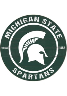 KH Sports Fan Michigan State Spartans 20x20 Colored Circle Sign