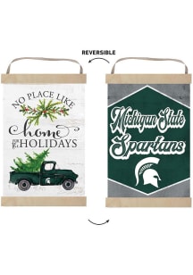 KH Sports Fan Michigan State Spartans Holiday Reversible Banner Sign
