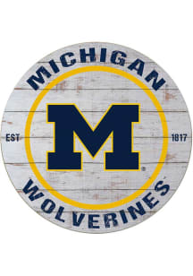 KH Sports Fan Michigan Wolverines 20x20 Weathered Circle Sign