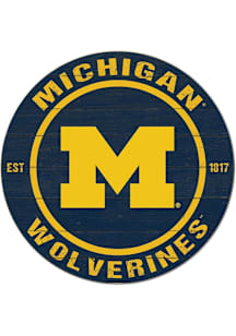 KH Sports Fan Michigan Wolverines 20x20 Colored Circle Sign - Blue