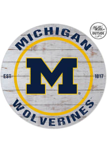 KH Sports Fan Michigan Wolverines 20x20 In Out Weathered Circle Sign