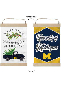 KH Sports Fan Michigan Wolverines Holiday Reversible Banner Sign