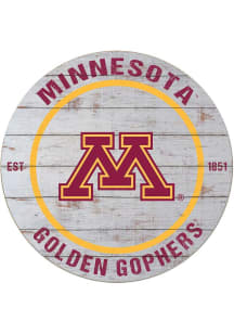 Grey Minnesota Golden Gophers 20x20 Weathered Circle Sign