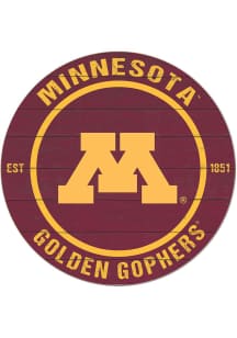 Maroon Minnesota Golden Gophers 20x20 Colored Circle Sign