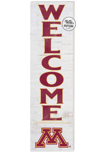 White Minnesota Golden Gophers 10x35 Welcome Sign