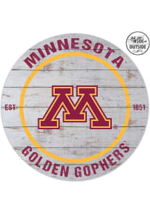 Grey Minnesota Golden Gophers 20x20 In Out Weathered Circle Sign