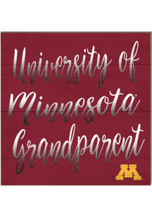 Maroon Minnesota Golden Gophers 10x10 Grandparents Sign