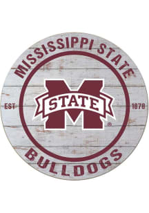 KH Sports Fan Mississippi State Bulldogs 20x20 Weathered Circle Sign