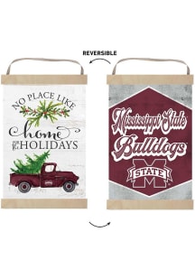 KH Sports Fan Mississippi State Bulldogs Holiday Reversible Banner Sign