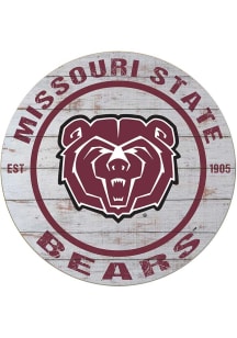 KH Sports Fan Missouri State Bears 20x20 Weathered Circle Sign