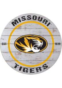 KH Sports Fan Missouri Tigers 20x20 Weathered Circle Sign