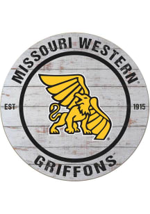 KH Sports Fan Missouri Western Griffons 20x20 Weathered Circle Sign