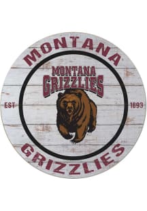 KH Sports Fan Montana Grizzlies 20x20 Weathered Circle Sign