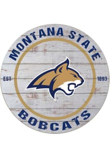 KH Sports Fan Montana State Bobcats 20x20 Weathered Circle Sign