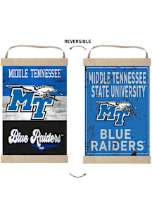 KH Sports Fan Middle Tennessee Blue Raiders Reversible Retro Banner Sign - Blue