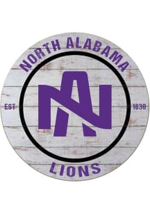 KH Sports Fan North Alabama Lions 20x20 Weathered Circle Sign