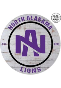KH Sports Fan North Alabama Lions 20x20 In Out Weathered Circle Sign