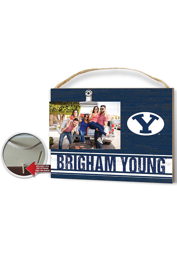 BYU Cougars Clip It Colored Logo Photo Picture Frame