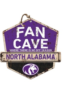 KH Sports Fan North Alabama Lions Fan Cave Rustic Badge Sign