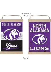 KH Sports Fan North Alabama Lions Faux Rusted Reversible Banner Sign