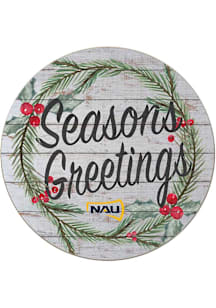 KH Sports Fan Northern Arizona Lumberjacks 20x20 Weathered Seasons Greetings Sign - Grey