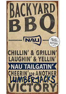 KH Sports Fan Northern Arizona Lumberjacks 11x20 Indoor Outdoor BBQ Sign - Tan