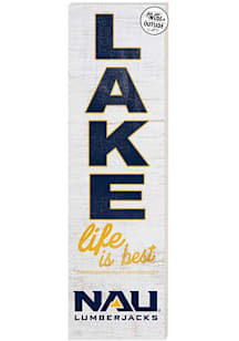 KH Sports Fan Northern Arizona Lumberjacks 10x35 Lake Life is Best Indoor Outdoor Sign - White