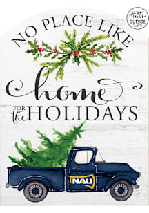 KH Sports Fan Northern Arizona Lumberjacks 16x22 Home for Holidays Marquee Sign - White