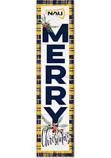 KH Sports Fan Northern Arizona Lumberjacks 11x46 Merry Christmas Leaning Sign - Blue