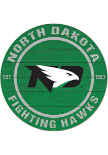 KH Sports Fan North Dakota Fighting Hawks 20x20 Colored Circle Sign