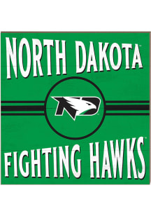 KH Sports Fan North Dakota Fighting Hawks 10x10 Retro Sign