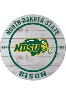 KH Sports Fan North Dakota State Bison 20x20 Weathered Circle Sign