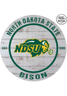 KH Sports Fan North Dakota State Bison 20x20 In Out Weathered Circle Sign
