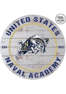 KH Sports Fan Navy Midshipmen 20x20 In Out Weathered Circle Sign