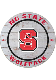 KH Sports Fan NC State Wolfpack 20x20 Weathered Circle Sign