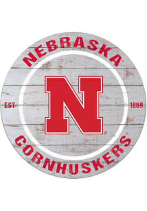 KH Sports Fan Nebraska Cornhuskers 20x20 Weathered Circle Sign