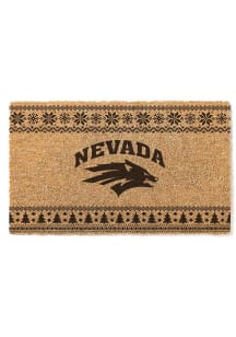 Nevada Wolf Pack Holiday Logo Door Mat