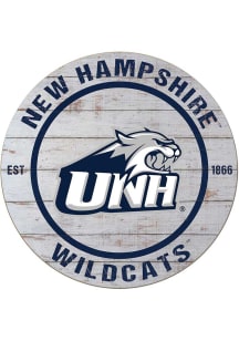 KH Sports Fan New Hampshire Wildcats 20x20 Weathered Circle Sign