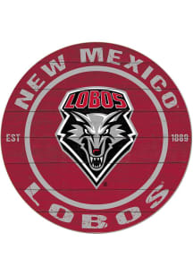 KH Sports Fan New Mexico Lobos 20x20 Colored Circle Sign