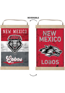 KH Sports Fan New Mexico Lobos Reversible Retro Banner Sign - Red
