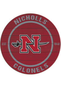 KH Sports Fan Nicholls State Colonels 20x20 Colored Circle Sign