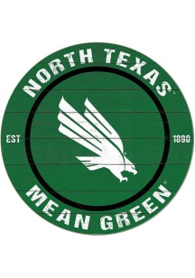 KH Sports Fan North Texas Mean Green 20x20 Colored Circle Sign