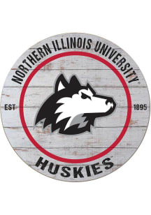 KH Sports Fan Northern Illinois Huskies 20x20 Weathered Circle Sign