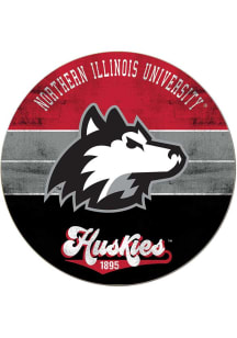 KH Sports Fan Northern Illinois Huskies 20x20 Retro Multi Color Circle Sign
