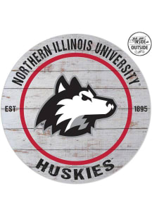 KH Sports Fan Northern Illinois Huskies 20x20 In Out Weathered Circle Sign