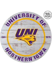 KH Sports Fan Northern Iowa Panthers 20x20 In Out Weathered Circle Sign