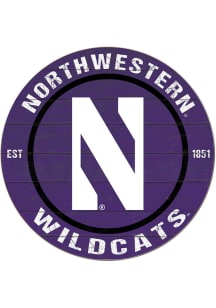 KH Sports Fan Northwestern Wildcats 20x20 Colored Circle Sign