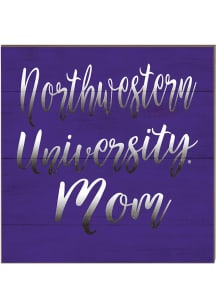 Purple Northwestern Wildcats 10x10 Mom Sign