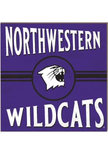 Purple Northwestern Wildcats 10x10 Retro Sign